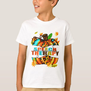 Speech Therapy Pumpkin Autumn Fall Thanksgiving Ha T-Shirt