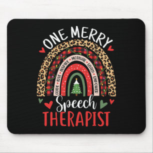 Speech Therapy Rainbow Christmas Speech Language P Mouse Mat