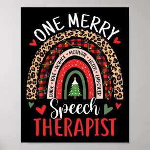 Speech Therapy Rainbow Christmas Speech Language P Poster