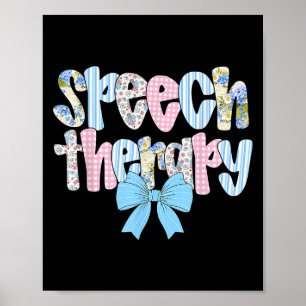 Speech Therapy Retro Groovy Language Pathologist T Poster