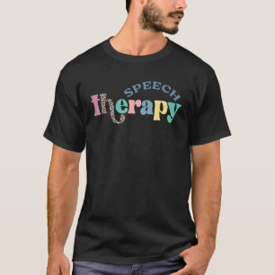 Speech Therapy Retro groovy retro SLP Speech Patho T-Shirt