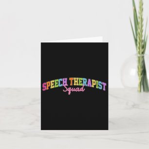 Speech Therapy Retro Language Pathologist Therapis Card