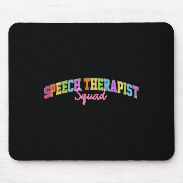 Speech Therapy Retro Language Pathologist Therapis Mouse Mat (Front)
