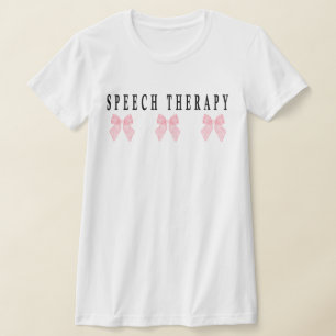 Speech Therapy Shirt, SLP Shirt,Pink Bows, SLPA T-Shirt