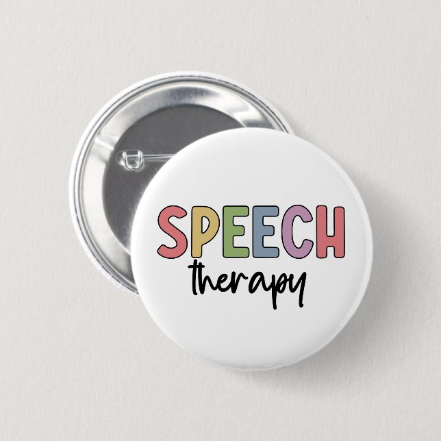 Speech Therapy SLP Speech Pathologist Gifts 6 Cm Round Badge (Front & Back)