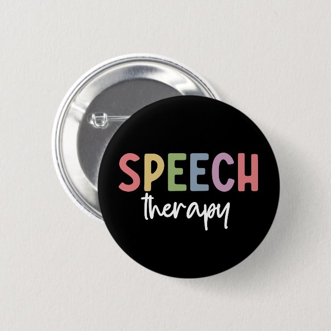 Speech Therapy SLP Speech Pathologist Gifts  6 Cm Round Badge (Front & Back)