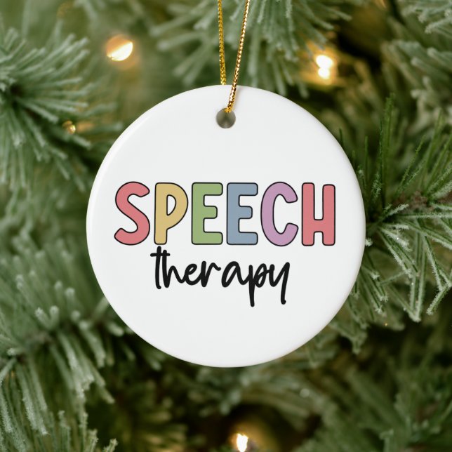 Speech Therapy SLP Speech Pathologist Gifts Ceramic Tree Decoration (Tree)