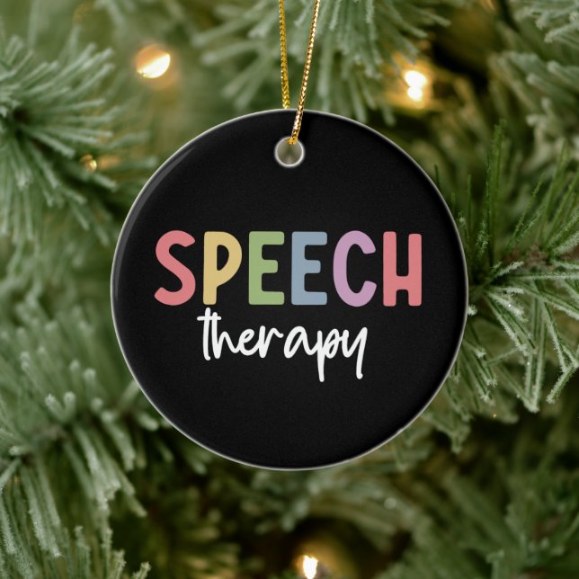 Speech Therapy SLP Speech Pathologist Gifts Ceramic Tree Decoration (Tree)
