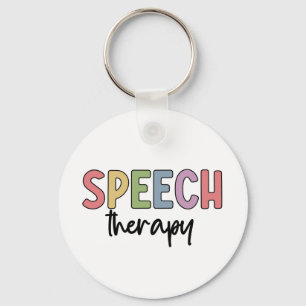 Speech Therapy SLP Speech Pathologist Gifts Key Ring