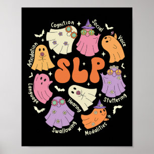 Speech Therapy Speech Language Pathologist Hallowe Poster