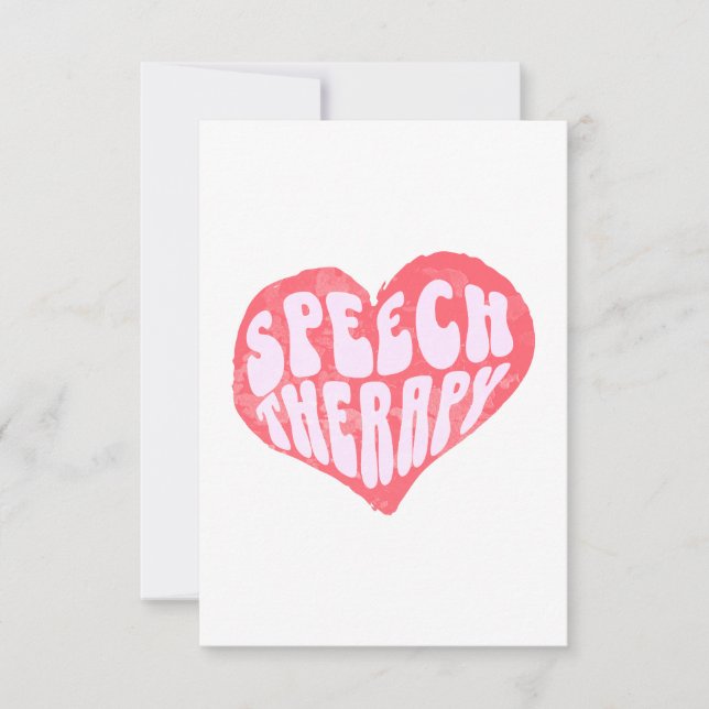 Speech Therapy Speech Language Therapist Thank You Card (Front)