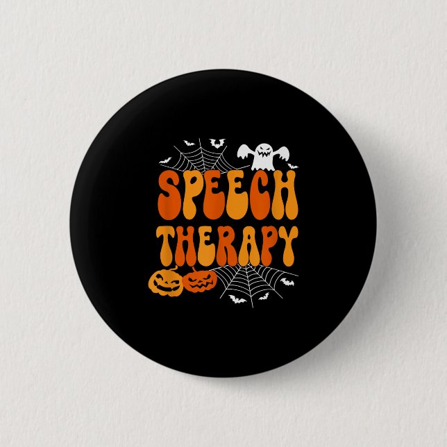 Speech Therapy Speech Therast Speech Pathology Hal 6 Cm Round Badge (Front)