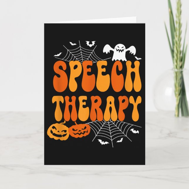 Speech Therapy Speech Therast Speech Pathology Hal Card (Front)