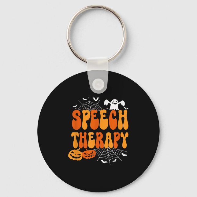 Speech Therapy Speech Therast Speech Pathology Hal Key Ring (Front)
