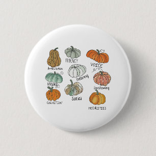 Speech Therapy Squad Pumpkin Fall Halloween Thanks 6 Cm Round Badge