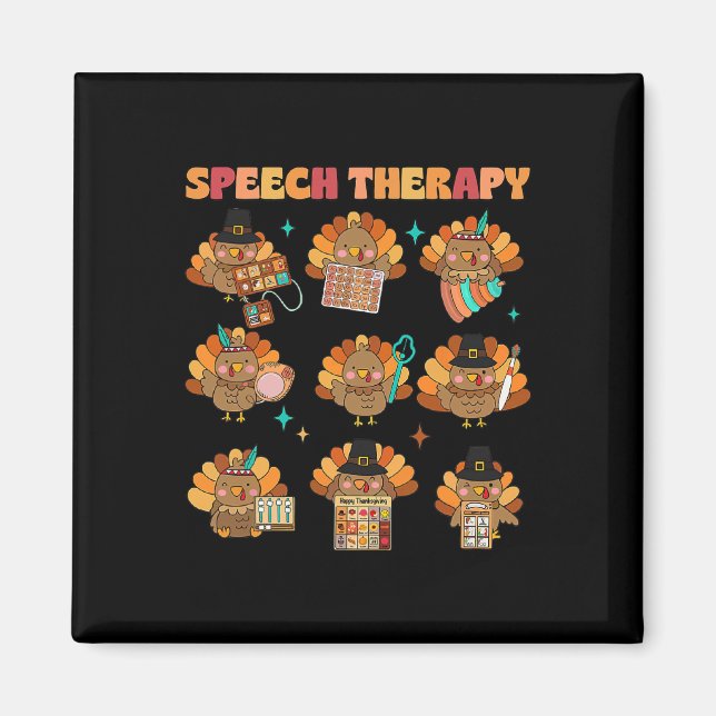 Speech Therapy Turkey Slp Speech Therapist Fall Th Magnet (Front)