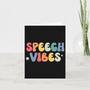 Speech Therapy Vibes Language Pathologist School S Card