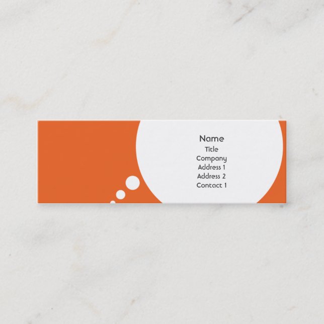 Speechbubble - Skinny Mini Business Card (Front)