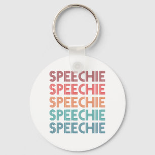 Speechie Retro Speech Pathology Pathologist SLP Key Ring