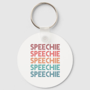 Speechie Retro Speech Pathology Pathologist SLP Key Ring