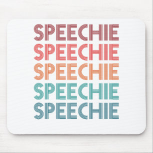 Speechie Retro Speech Pathology Pathologist SLP Mouse Mat