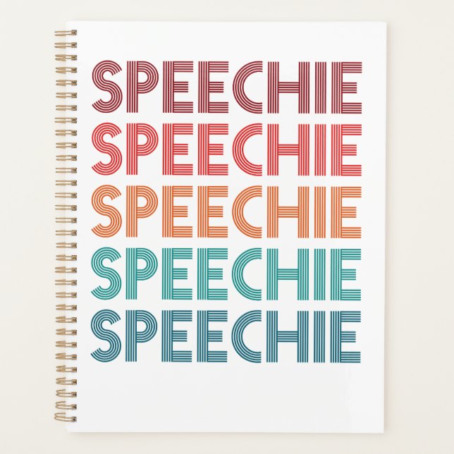 Speechie Retro Speech Pathology Pathologist SLP Planner (Front)