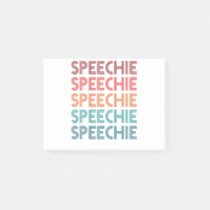 Speechie Retro Speech Pathology Pathologist SLP Post-it Notes