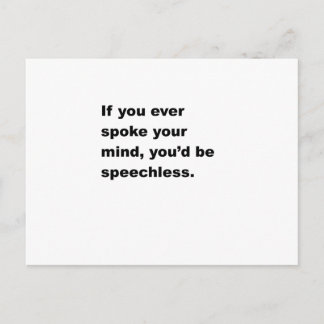 Speechless Postcard