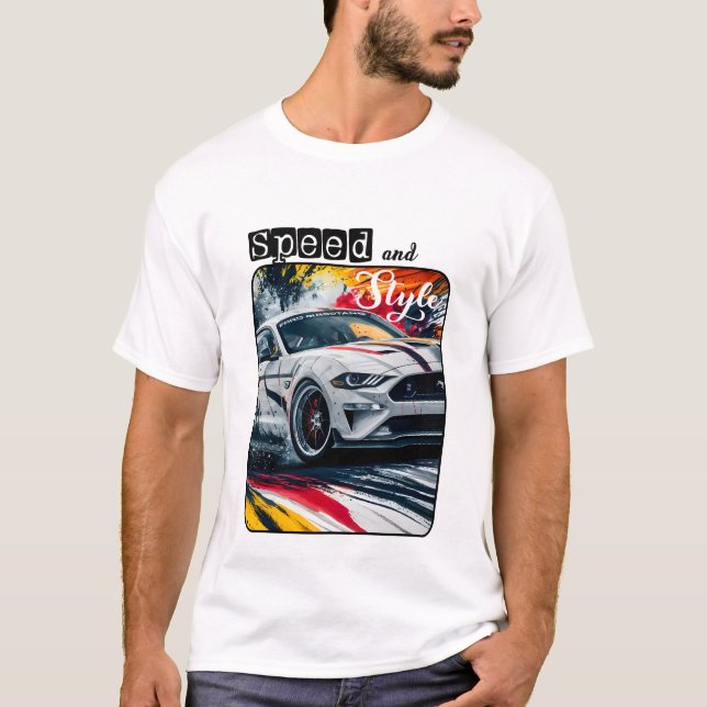 Speed And Style Super Car T shirt (Front)