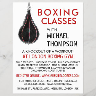 Speed Ball, Boxing Class Advert Flyer