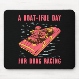 Speed boat drag racing powerboat racing enthusiast mouse mat