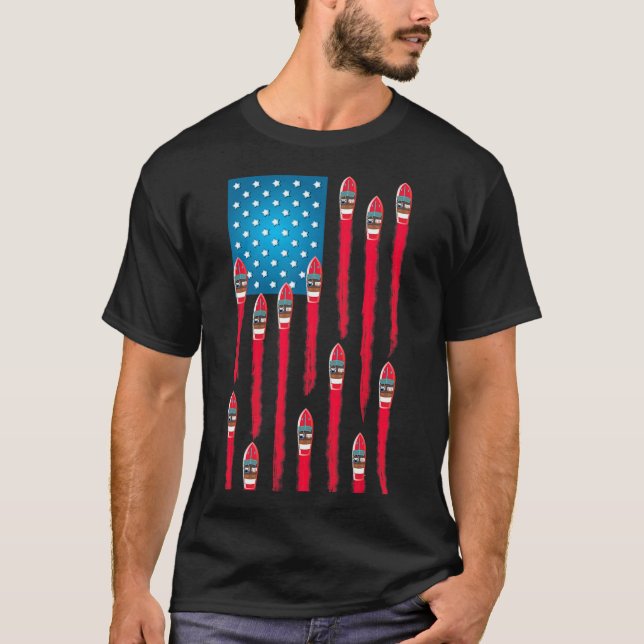 Speed Boat Flag Design  T-Shirt (Front)