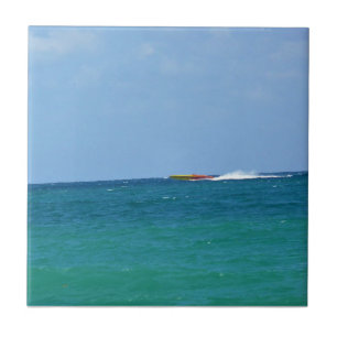 Speed Boat, Fort Lauderdale, Florida Tile