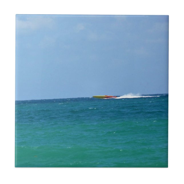 Speed Boat, Fort Lauderdale, Florida Tile (Front)