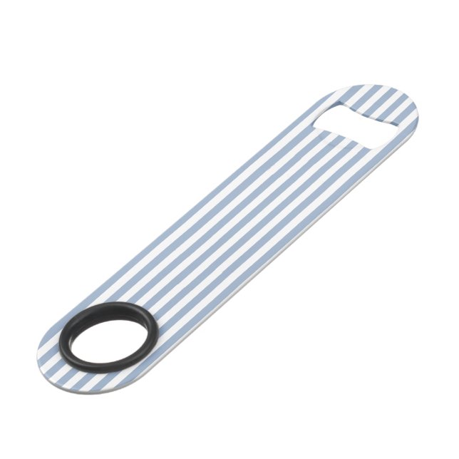 Speed Bottle Opener Blue & White Stripe (Front Angled)