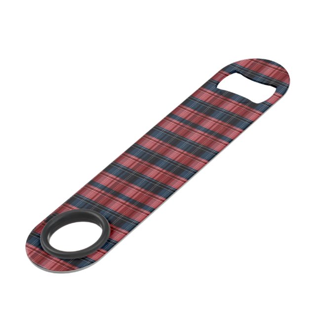 Speed Bottle Opener Classic Red & Blue Plaid  (Front Angled)