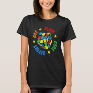 Speed Cuber Puzzle Cubing Cube's Magic Boys Girls  T-Shirt