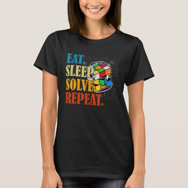 Speed Cuber Puzzle Cubing Cube's Magic Boys Girls  T-Shirt (Front)