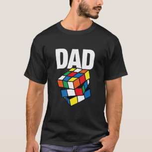 Speed Cubing Dad Puzzle Cuber Cube Kids T-Shirt