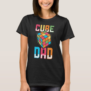 Speed Cubing Math Cuber Cube Dad Puzzle Cube T-Shirt