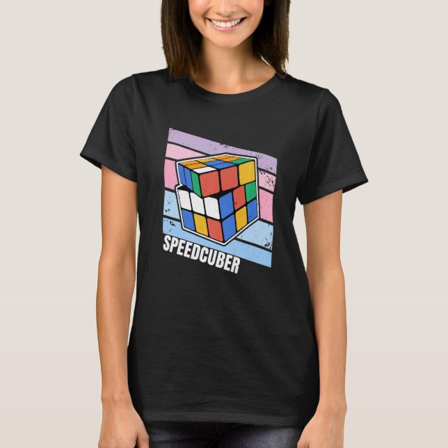 Speed Cubing Puzzle Speedcuber Premium T-Shirt (Front)