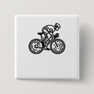 speed cyclist 15 cm square badge