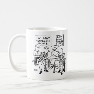 Speed Dating Cartoon Coffee Mug
