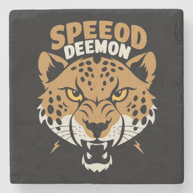 Speed Demon Stone Coaster (Front)