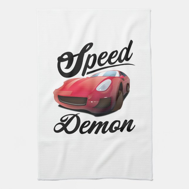Speed Demon Tea Towel (Vertical)