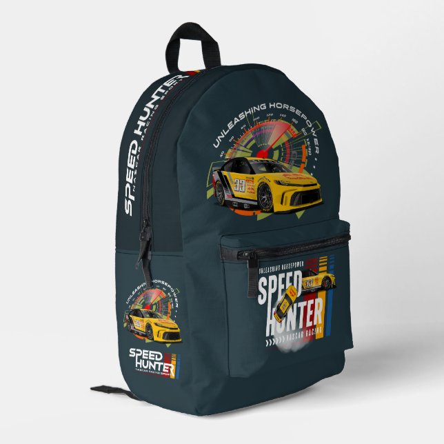 Speed Hunter (Dark Mode) |  Printed Backpack (Back Corner Left)