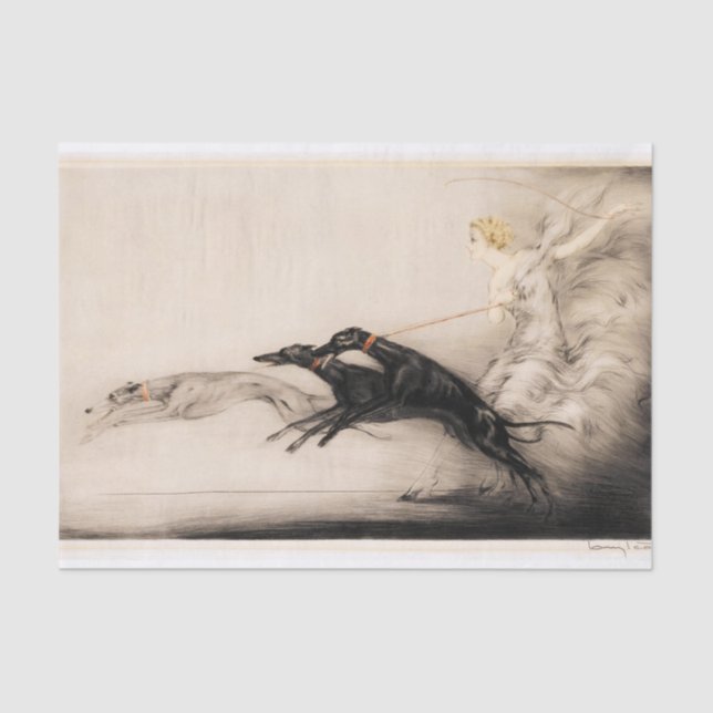 Speed II, Vitesse, 1933 by Louis Icart Tissue Paper (Front)