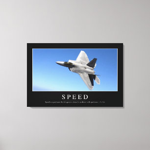 Speed: Inspirational Quote 2 Canvas Print