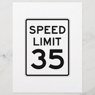 Speed Limit 35 MPH Sign