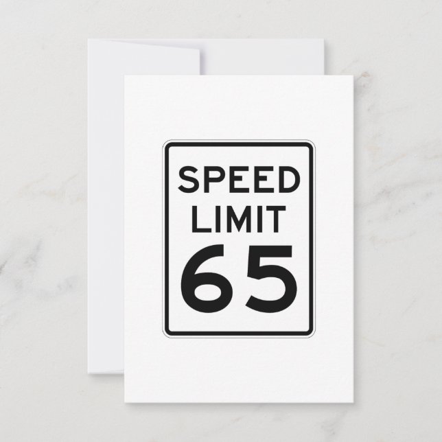 Speed Limit 65 MPH Sign (Front)